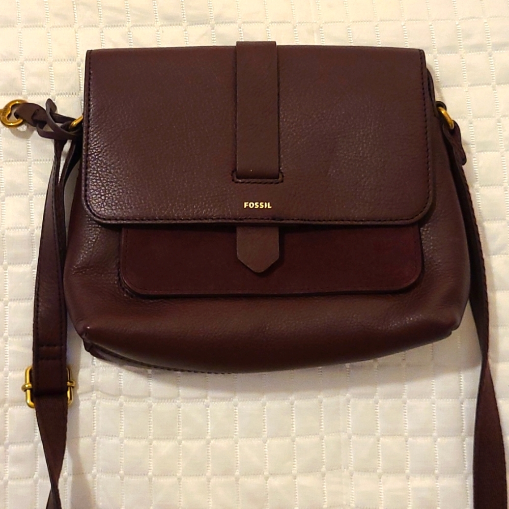 Fossil Burgundy Crossbody Handbag